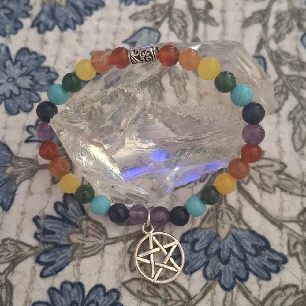 7 Chakra Beaded Bracelet - Picture 2 of 2